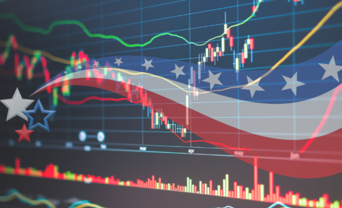 US stock market chart hitting record highs in June 2025